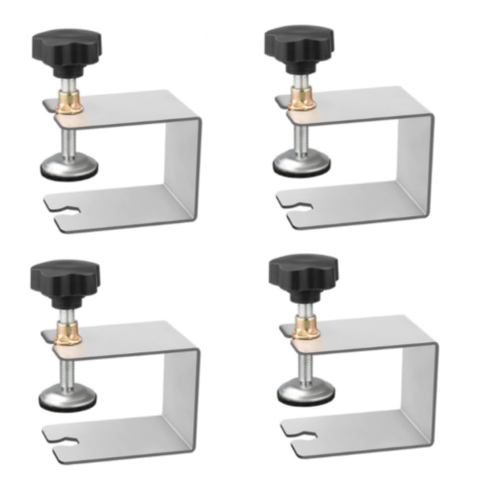 PepiskyDrawer drawing surface auxiliary installation artifact clip carpentry fixed panel G-shaped clip g-word quick fixing clip fixer drawer fixer [stainless steel] 4pcs