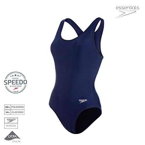 Speedo Racerback Maillot, Mulheres, Azul (Marinho), GG2