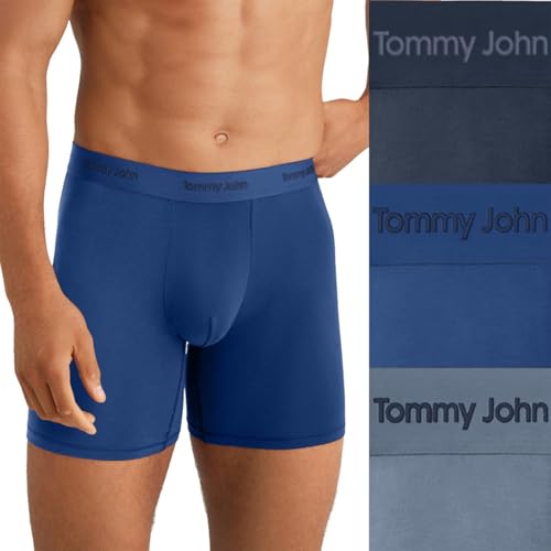 Image of Tommy John Men's Luxe Modal 6 inch Boxer Brief Underwear 3-Pack