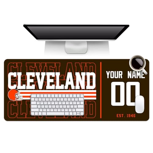 Image of ANTKING Cleveland Mouse Pad Custom Name and Number Desk Pad for Men Women Youth Gifts
