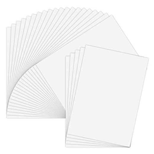 AIEX 25 ark utskrivbart vinylklistermärke papper självhäftande vattentät matt vit för laser- och bläckstråleskrivare A4 (297 x 210 mm)