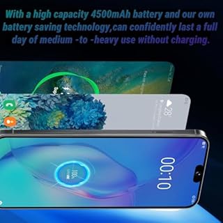 QrZrQ Téléphone Portable Pas Cher avec écran de 6,3 Pouces, Espace de Stockage de 32 Go (Extensible jusqu'à 256 Go), Double SIM Gratuite, téléphone Android 4G Débloqué. (Grey)