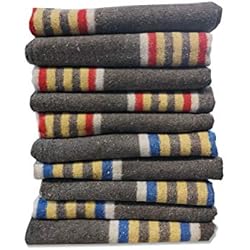 Kortpack Juego de 10 mantas de mudanza, 150 x 200 cm x 1350 g, 5 unidades, color azul y amarillo