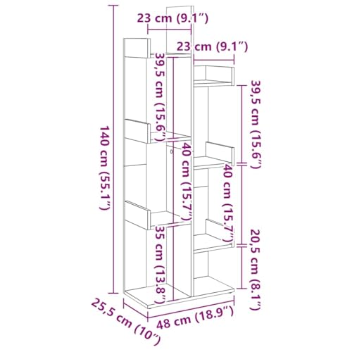 Estantería de madera moderna de 8 huecos para libros y decoración de pasillo 4