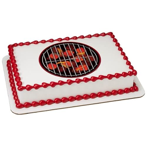 Grill Top Bbq Grill Master Edible Cake Topper Or Cupcake Topper Decorations (7.5"X10" Rectangle) #TOP11
