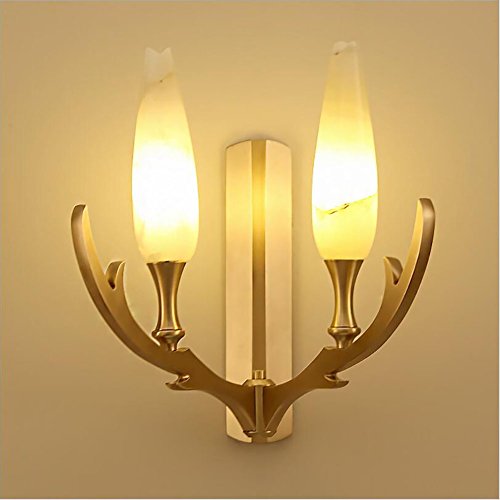 Preisvergleich Produktbild Wandleuchten Kreative Wandleuchten Wandlampen Messing Wandleuchte Nachttisch Wandleuchte Schlafzimmer, Wohnzimmer, Theke, Dekorative Wandleuchte (Farbe : B)