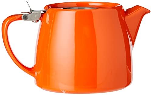 Image of Forlife Stump Teapot 530 mL, 18 Oz, Carrot, Ceramic