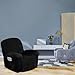 TOYANDONA Stretch Recliner Chair Cover 4pcs Set, Full Couch Slipcover with Thick Plush Velvet, Elastic All-Inclusive Protector for Indoor Recliner Sofa