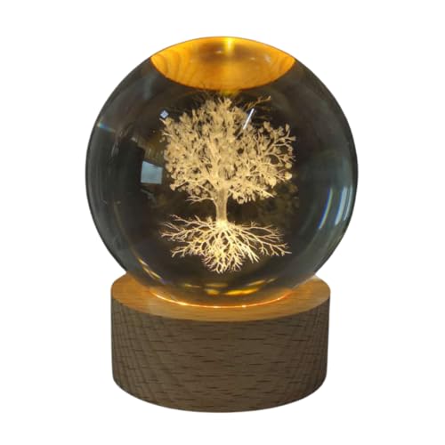 Luminária De Mesa Led Bola De Cristal Lua Astronauta São Jorge Arvore da Sabedoria Nossa Sra Apareci