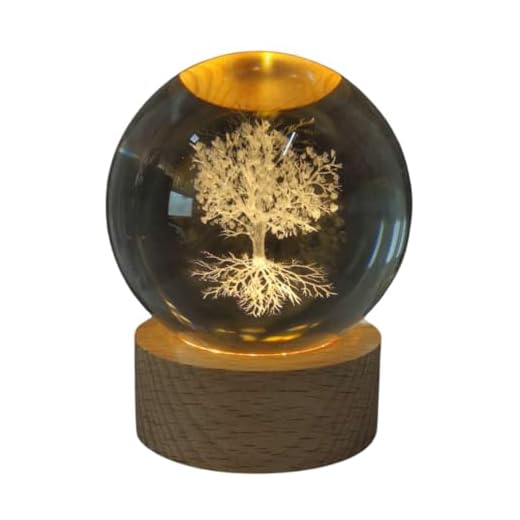 Luminária De Mesa Led Bola De Cristal Lua Astronauta São Jorge Arvore da Sabedoria Nossa Sra Aparecida Decoração (Arvore Sabedoria, Médio)