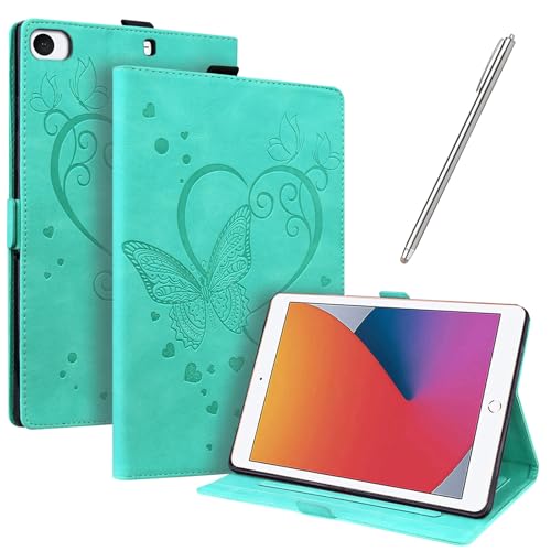 JayModCase Funda para iPad Mini 5/Mini 4/Mini 3/Mini 2, PU Protectora Carcasa con Función de Soporte, Ángulo de Pie Ajustable Función de Auto Sueño/Estela (Verde)
