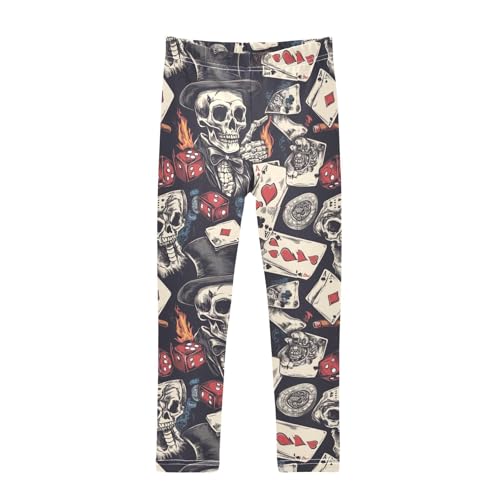 ZZKKO Girls Leggings Skull Toddler Girls Clothes Leggings for Girls Toddler Girls Leggings 3-4T