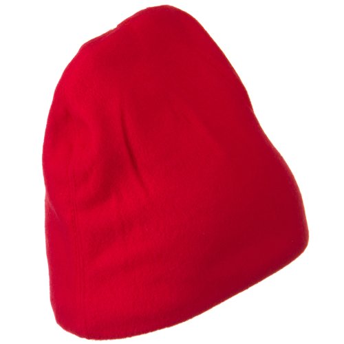 Deluxe Polar Fleece Beanie - Red Osfm #TOP2