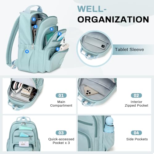 Image of Backpack Purse for Women, Lightweight Mini Backpack Purse Small Bookbag with Mini Wallet and Luggage Strap,Green