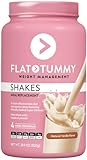 Flat Tummy Meal Replacement Shake – Vanilla, 20 Servings - Plant Based Protein Powder for Women - Vegan, Gluten Free, Dairy Free – Vitamins & Minerals – Keto-Friendly Shakes for Weight Management