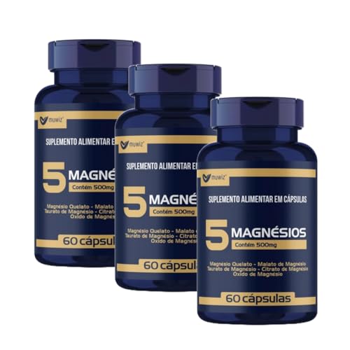 5 Magnesio Quelato Malato Taurato 60 Capsulas 3 Unidades