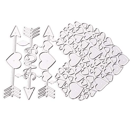 Prettyia Heart Love Cutting Dies Cut Metal Scrapbooking Stencils For Diy Embossing Photo Album Decorative Diy Paper Cards Making,Valentine's Day Handmade Gifts #TOP5