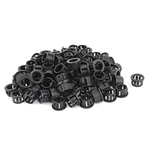 Aexit 100pcs 14mm Accesorios Audio Video Protector Cable Negro miniatura 1