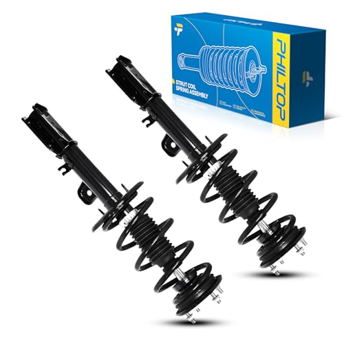Image of PHILTOP Front Struts Shock Absorber Fit For Explorer 2013 2014 2015 2016 2017 2018 2019, Complete Struts with Coil Spring Assembly, Quick Suspension Loaded Struts ‎172730 172729 Set of 2 4SAA700