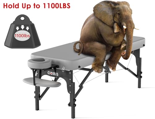 Image of CLORIS 84 inch Professional Massage Table 2 Section Portable Hold Up to 1100LBS