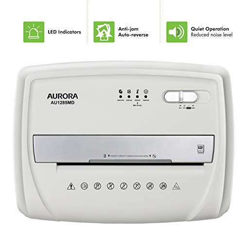 Aurora AU1285MD Compact Desktop-Style High Security 12-Sheet Micro-Cut Paper And Cd/Credit Card/Junk Mail Pullout Basket Shredder thumb #4
