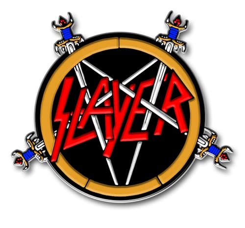 Slayer RIB Pentagram Cloisonne Pin