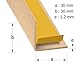 CQFD, PVC-Eckprofil Buche, 30 x 30 mm, selbstklebend, 1,30 m
