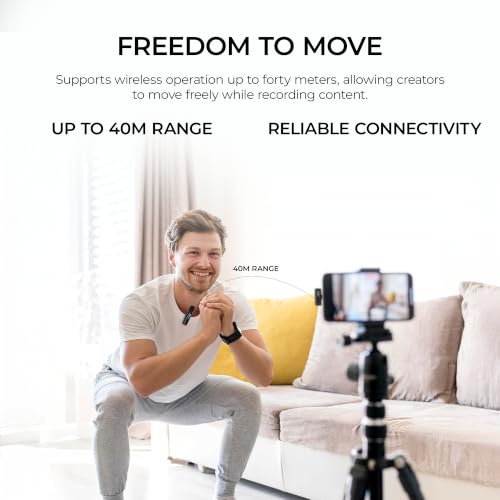 Image of Digitek DWM-014 Mic Wireless with Type-C Dual Channel, Mic for YouTube Wireless Recording, 2.4GHz Wireless Microphone with Noise Reduction, 40m Range, 7H Battery, LED Light Indicator