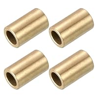 QUARKZMAN Buchsen Lager 10mm Bohrung x 14mm Außendurchmesser x 20mm Länge Selbstschmierende Messing Buchsen Gleitlager Für Maschinenteile Mit Gleitbewegungen (Goldton 4 Stück)