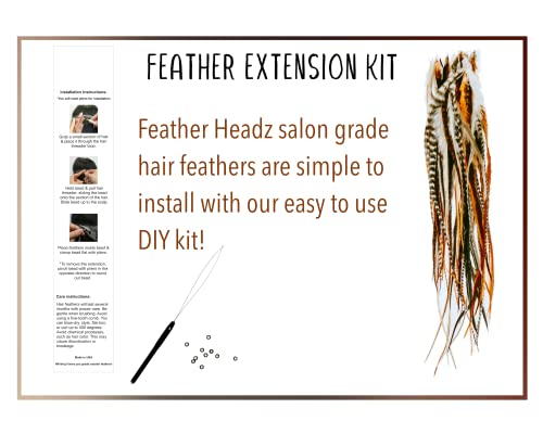 15 Natural Fluffy Color Hair Feathers - 7”- 12” Long - Natural Fluffy Hair Extension, Feather Hair Extension DIY Kit - Eye-Catching Design - 20 Micro-link Beads - 100% Real Rooster Feathers - Image 4