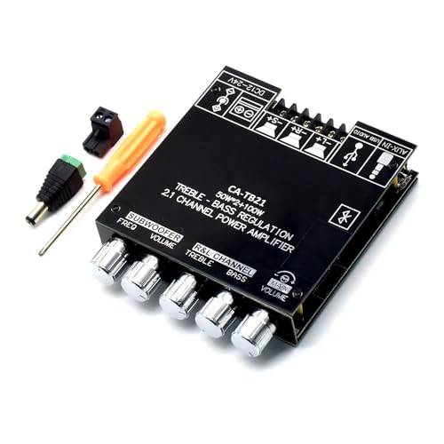 Image of DHRUVPRO CA-TB21 2.1Channel BT Amplifier Board Original TPA3116D2 Chip 2x50W+100W HIFI Audio Power Amplifier Board ZK-TB21