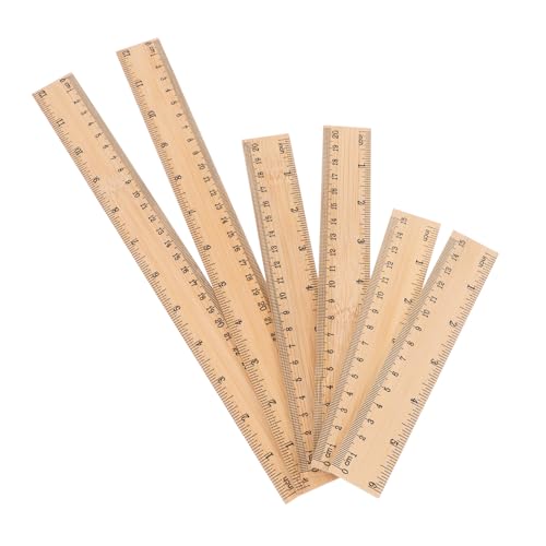 OSALADI 6個 の定規セット チメートル 多機 定規 描画 定規 ベージュ