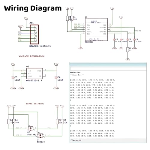 AMG8833 capteurs infrarouges 8x8 pour cartographie thermique Arduino et Raspberry