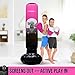 Punching Bag with Gloves for Kids Boys Girls 3 4 5 6 7 8 9 10 11 12 Years Old Birthday Gifts Boxing Bag Inflatable Toys Karate Equipment Bounce Dummy Man Toy - Pink