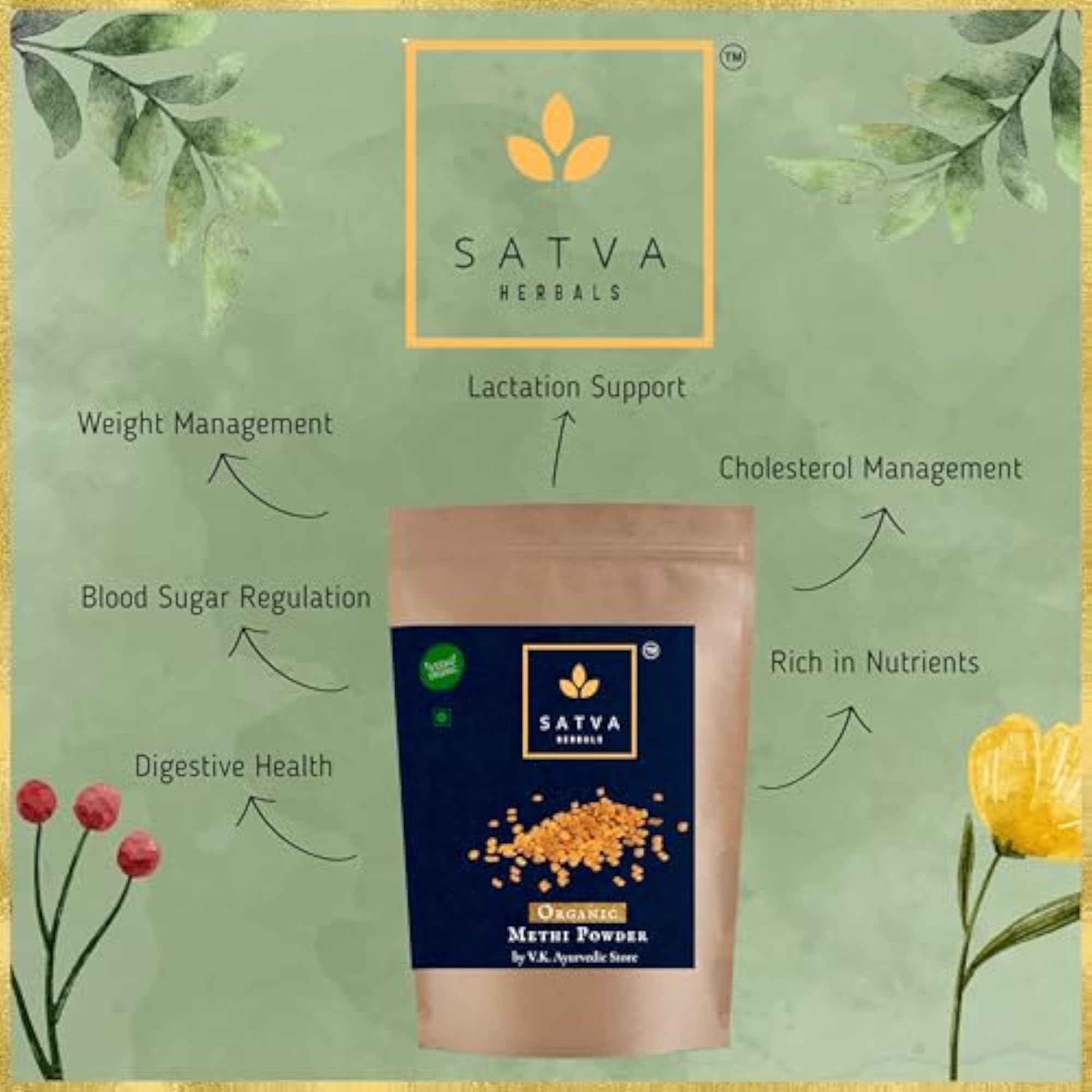 Organic Fenugreek Methi Powder for Hair Growth