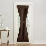 Sun Zero Barrow Energy Efficient Patio Door Curtain Panel, 54 x 72 inch, Chocolate Brown