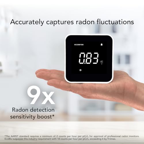 Ecosense EB100 EcoBlu, Home Radon Detector, Capture & Display Results Every 10 Minutes, Short & Long-Term Continuous Monitoring, Easy to Use - Image 5