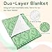 TANOFAR Baby Blankets for Unisex Boys Girls, Ultra Soft Minky Blanket with Double Layer Dotted, Breathable and Lightweight Receiving Blanket for Newborns, 30x40 Inches, Green