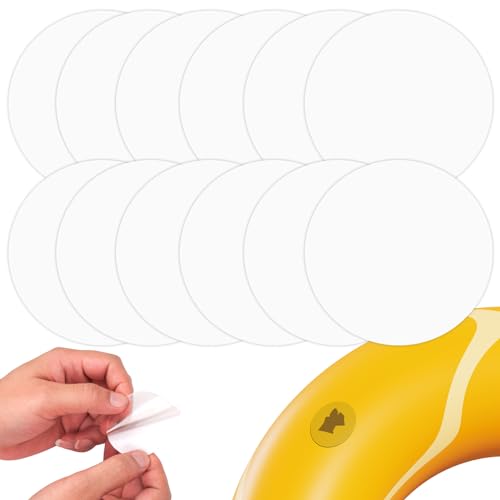 NQEUEPN - NQEUEPN Kit de Réparation Château Gonflable, 12pcs Patch Réparation Doudoune Transparente pour Tente en TPU, Kit de Réparation pour Matelas Gonflable pour Piscine en Toile et Lit Gonflable (Blanc)