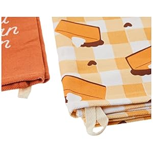 Pearhead Pumpkin Pie Dish Towels, Set of 2, Thanksgiving Tea Towels, Halloween Decor, Kitchen Decor, Hostess Gifts, Fall Home Décor Pearhead Pumpkin Pie Dish Towels Set of 2 Thanksgiving Tea Towels Halloween Decor Kitchen Decor Hostess Gifts Fall Home Decor