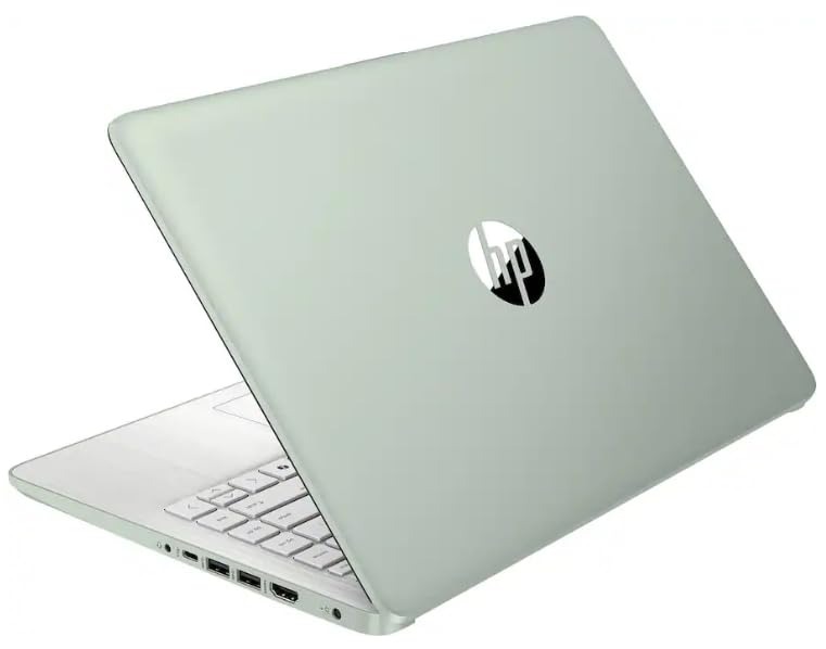 Image of HP 14 inch LED Business &Student Laptop with 1-Year Office 365, 4GB RAM 640GB Storage (128GB UFS + 512GB SD Card), Intel Quad-Core N150 Processor, Windows 11 S, PLUSERA Earphones, Willow Green