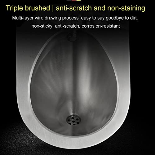 OTQEFTN Stainless Steel Smart Flushing Urinal Tank,Wall-Mounted Men's urinals Vertical Toilets in Public restrooms