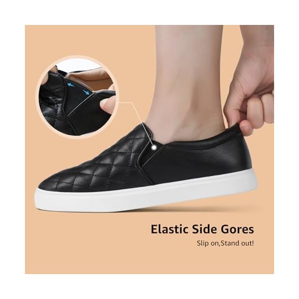 STQ Loafers for Women Memory Foam Slip On Sneakers EleeS Quilted 1.0 Comfort Fall Shoes