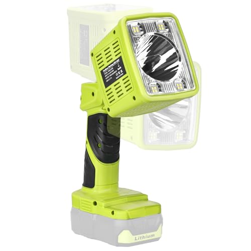 Image of 1600LM Flashlight for Ryobi ONE+ 18V Li-ion Ni-Cad Ni-Mh Battery, Portable Handheld Flashlight Project Light for Camping Workshop Garage Car Repairing, Emergency and Job Site(Battery not Included)