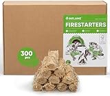 Inflame Fire Starters 300 pcs Fire Starters for Campfires, Grill, BBQ, Fireplace, Woodstove - Charcoal Starter - Waterproof, Weather-Resistant - Natural Wood Fireplace Starters
