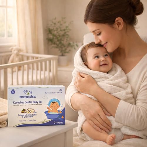 Image of Cocoshea Gentle Baby Bathing Bar (75g) - Soap-Free, Newborn Soap for Sensitive Skin. With Coconut Oil & Shea Butter