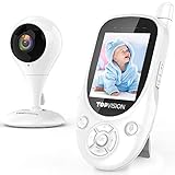Security Baby Monitor, TOPVISION 2.4GHz Wireless Video Monitor with Night Vision, Two-Way Audio, Temperature Baby Monitor, VOX Voice and Lullabies