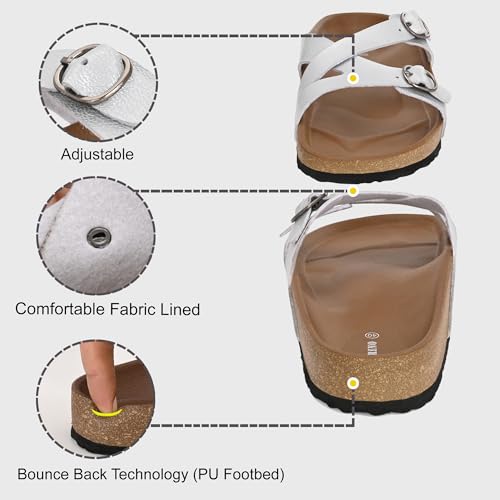 Image of Centrino Women's Berkin-Style Slip-On Sandals | Open Toe Design | Soft PU Footbed | Lightweight & Comfortable | Arch Support | On-Grip Sole | Casual Outdoor Wear (9224)