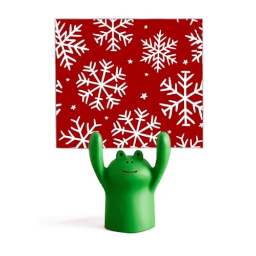 Mémo de Noël flocon de neige rouge sur la table de fête en hiver