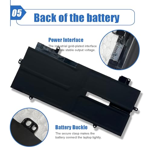 Image of 57Wh L20M4P71 L20C4P71 Laptop Battery Compatible with Lenovo ThinkPad X1 Carbon 9th Gen / X1 Yoga 6th Gen Series SB10T83216 5B10W13973 L20D4P71 SB10T83217 5B10W13972 15.44V 3695mAh